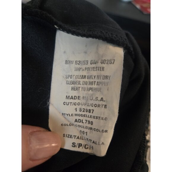 Vintage Y2K Rampage Black Halter Dress S Sequins 90's Chiffon  Asymmetrical - Picture 7 of 7